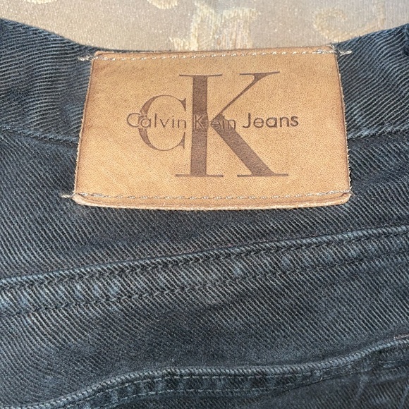 Women’s Calvin Klein Regular Fit Straight Leg 100% Cotton Black Jeans Size 9 - Picture 9 of 10